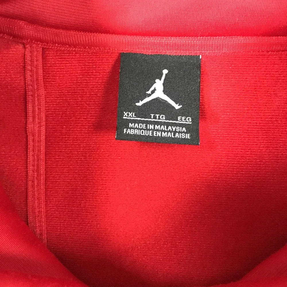 Jordan Jacket Mens XXL Red White Full Zip Jumpman Track Mock Neck